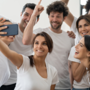 nonprofit team taking a selfie